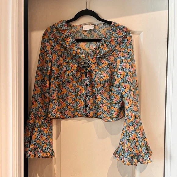 ASOS Floral Buttoned Blouse - Picture 2 of 5